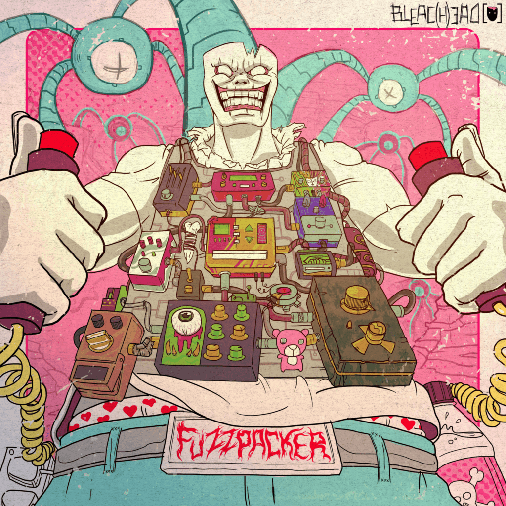 BLEACHEAD Fuzzpacker Artwork A Shot Of Bleach To The Head, Stoner Rock Trio Bleachead's Latest Single 'Fuzzpacker'