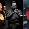 Arjun Sagar Gupta of The Piano Man, Vasundhara Vee And Rajesh Punjabi of The Bombay Jazz Club