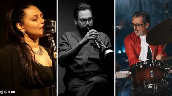 Arjun Sagar Gupta of The Piano Man, Vasundhara Vee And Rajesh Punjabi of The Bombay Jazz Club